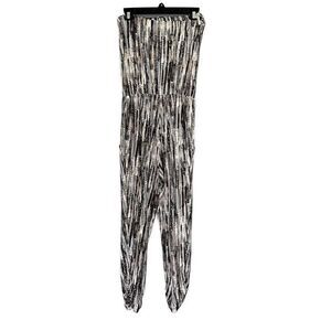 Peyton Jensen‎ Peri black and white abstract strapless capri jumpsuit small